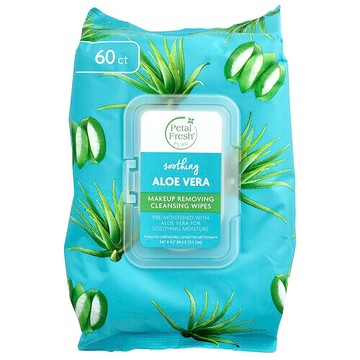 Petal Fresh, 卸妝清潔溼巾，舒緩蘆薈，60 片