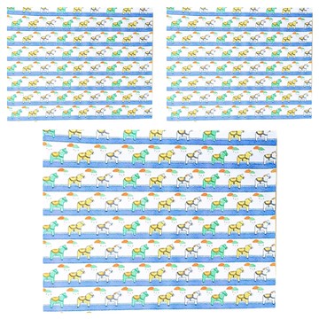 自黏式吸濕防滑墊  60.5 x 45cm  彩色小馬  3個