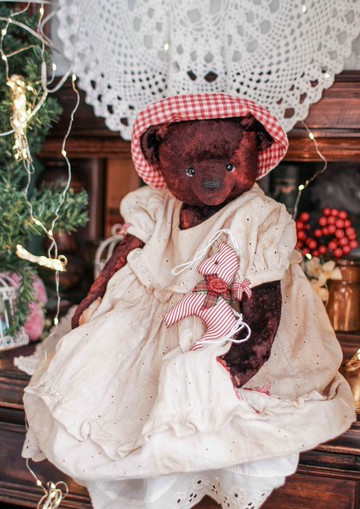 手工收藏泰迪熊 OOAK 毛絨玩具禮物家居裝飾藝術 DIY手工