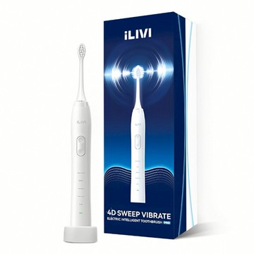 重拾自信微笑【LuvHome 妝點家】iLIVI 多頭4D掃振電動智慧牙刷 刷牙 乾淨潔牙 抗菌護齦 電動牙刷 收納方便 智能提醒 守護健康