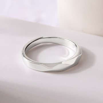 [925純銀]MARIGOLD菱格夜空可調式戒指【KMD412】-銀