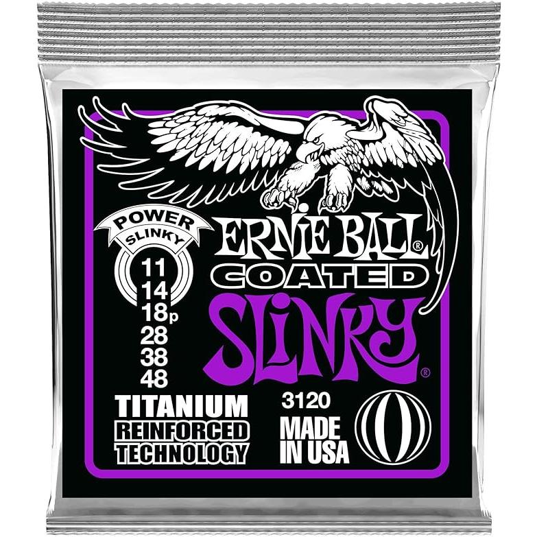 PACK Ernie Ball P03120 Coated Power Slinky Strings, 11-48