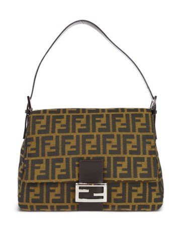 Fendi Pre-Owned - 1990s-2000s Zucca Mamma Baguette shoulder bag - women - Canvas/Leather - One Size - Brown