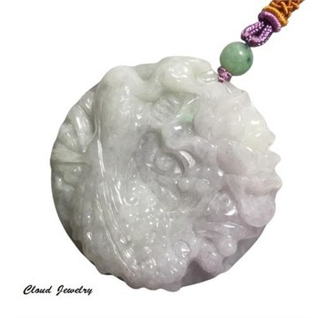 -品澐珠寶- 緬甸玉 翡翠    秀氣花鳥 吊墜