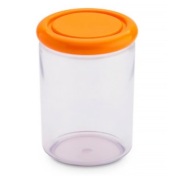 omADA 簡約設計密封抗菌儲存罐 尺寸11*15CM  橘色  1L  1個