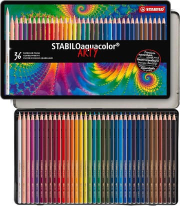 STABILO STABILO aquacolor 水溶性色鉛筆 36色鐵盒裝*1636-5