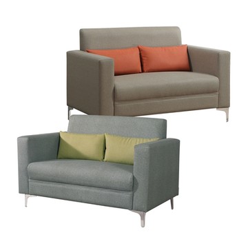 Boden-塔柏二人座皮沙發/雙人座/二人座沙發椅-贈抱枕(兩色可選)