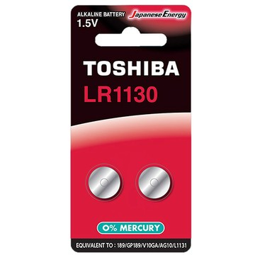 TOSHIBA LR1130鈕扣型189鹼性電池2粒裝 4入