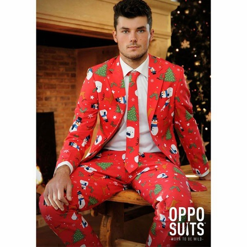 派手 スーツ メンズ 大人 男性 コスチューム クリスマス 総柄 赤 オッポスーツ Opposuits ハロウィン 仮装 パーティ ファンシースーツ コスプレ 通販 Lineポイント最大get Lineショッピング