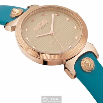 VERSUS VERSACE手錶 VV00297 36mm玫瑰金錶殼，淺藍錶帶款_廠商直送