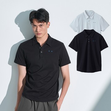 【ERSS】 男裝 polo衫 polo 涼感 涼感衣 黑色 【通勤日常【K70407】