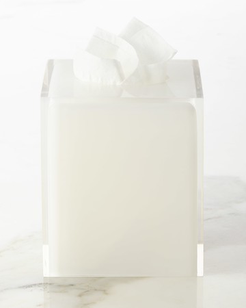 White Hollywood Tissue Box Cover