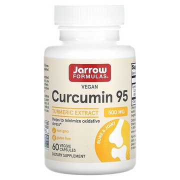 Jarrow Formulas, 薑黃素 95，薑黃提取物，500 毫克，60 粒素食膠囊
