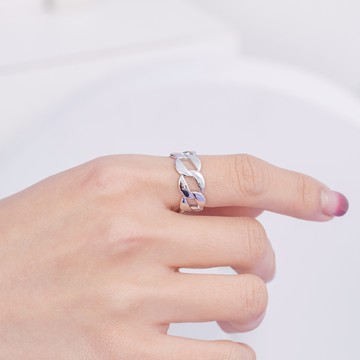 寬版鏈條開口戒指(2色)-C20197