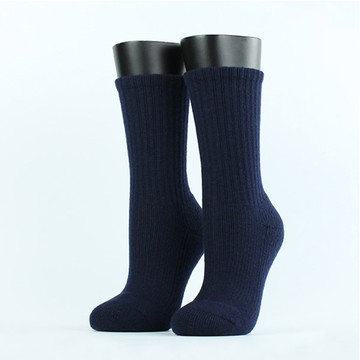 【FOOTER除臭襪】Ultra．素色極暖登山羊毛襪-女款(W191M-藏青)