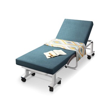 【C'est Chic】哲學之道(乳膠升級版)6段折疊床幅80土耳其藍