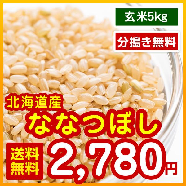 北海道産 ななつぼし 玄米 5kg 分搗き無料 令和5年産 送料無料 （※北海道・沖縄・離島を除く）お米 米