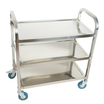 不銹鋼三層方管小推車火鍋店送餐車[DD160110]