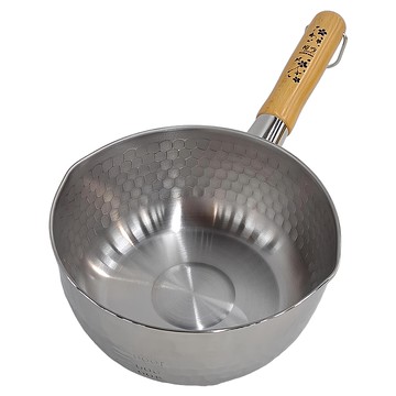 Yokoyama 燕三條 燕人之匠 不鏽鋼雪平鍋 OGS-350 日本製造 瓦斯/IH爐皆可用  18cm  不銹鋼  1個