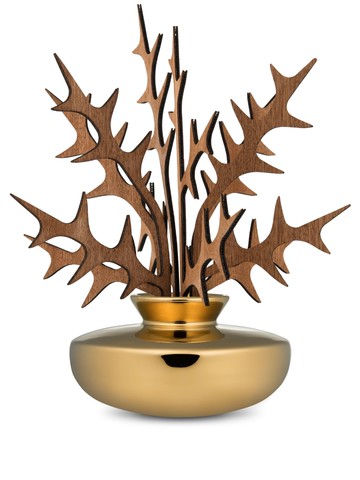 Alessi - Ohhh polished-finish diffuser - unisex - Wood/Porcelain - One Size - Gold