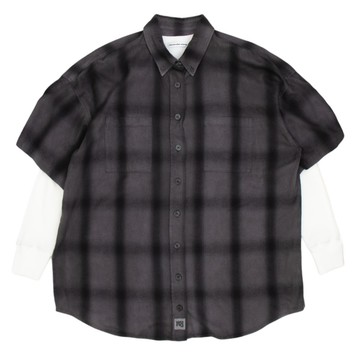 alexanderwang 長袖棉質法蘭絨襯衫連身裙