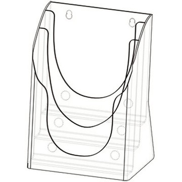 【文具通】1373  A4壁掛三層型錄架22.5x16x32 L3010417