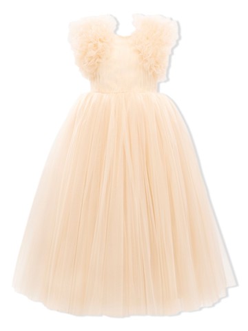 Tulleen - Altura tule sleeveless maxi dress - kids - Cotton/Polyester - 5 yrs - Neutrals