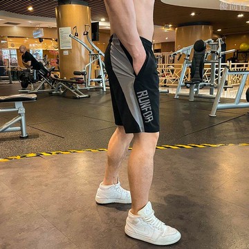 夏季運動健身短褲男士寬松速干彈力吸汗透氣跑步訓練籃球五分褲