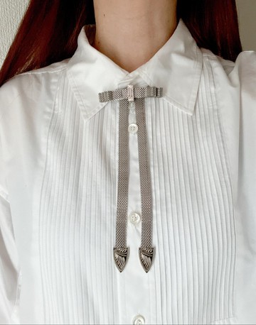 Opsis Ribbon 緞帶 項鍊 頸鍊 銀色 大尺寸