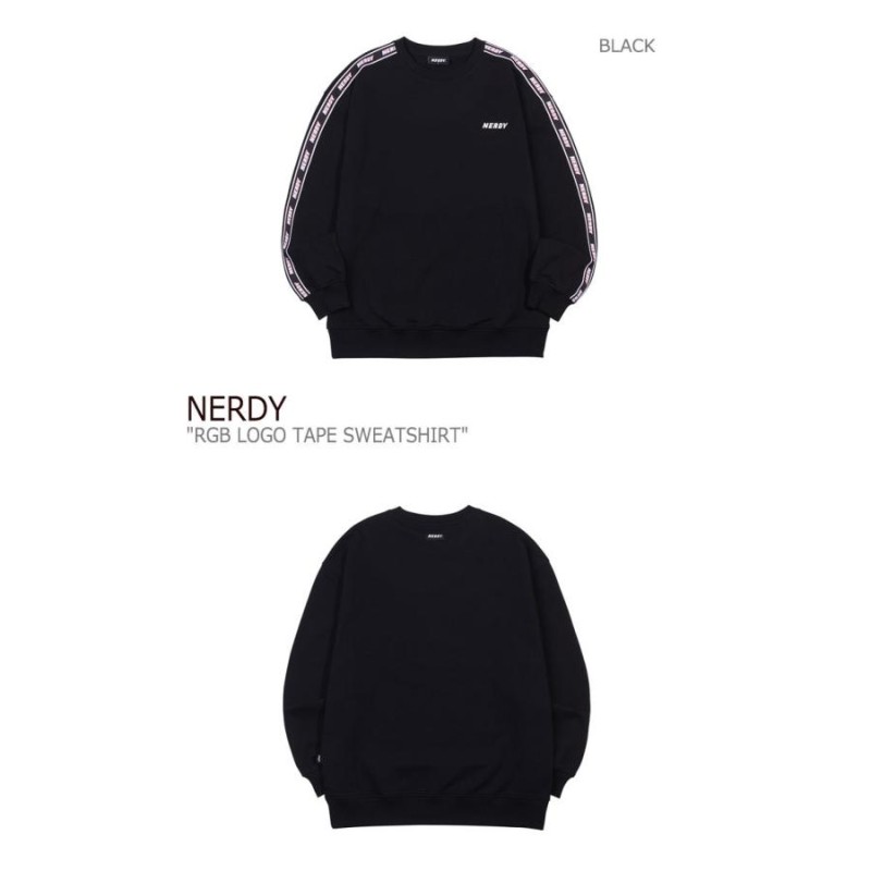 ノルディ トレーナー NERDY RGB LOGO TAPE SWEATSHIRT RGB ロゴ テープ スウェットシャツ BLACK PURPLE  CREAM PNES21KC19010/170 ノルディー 長袖 ウェア | LINEショッピング