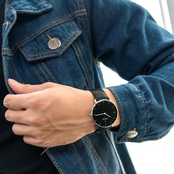 【限時加碼・贈原廠錶帶】現貨 ND手錶 Native 本真 40mm 月光銀殼×黑面 極夜黑真皮錶帶 Nordgreen 北歐設計師手錶 NR40SILEBLBL 熱賣中!