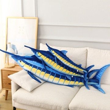 🤩買到賺到🤩仿真藍色金槍魚抱枕 金槍魚公仔 海洋館紀念品 兒童禮物 毛絨公仔