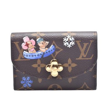 LV Louis Vuitton路易威登 M15323 聖誕限定Vivienne Wintery Travel系列經典Rosalie Monogram帆布零錢包