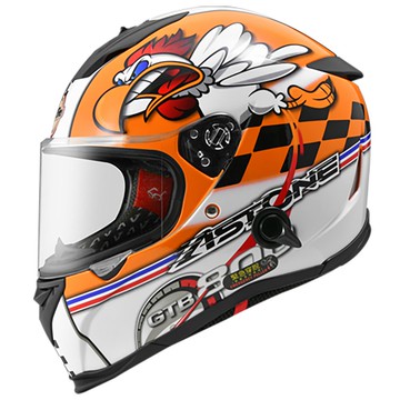 【2021年新品訂購】Astone GTB800 AO18 橙黃黑白 全罩式安全帽 (內藏墨鏡)【訂購商品配合原廠出貨/此商品非現貨如有急用請勿訂購】