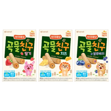 ivenet 穀物棒棒 韓國產 無農藥  草莓.藍莓.起司  40g  3盒