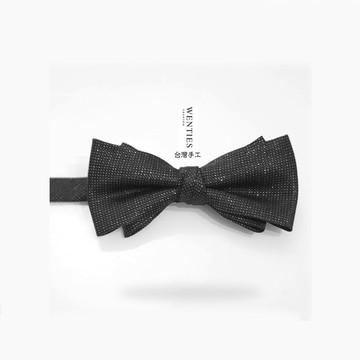 【Laifuu拉福】領結台灣手工亮黑絲飛翔新郎結婚領結糾糾-單領結