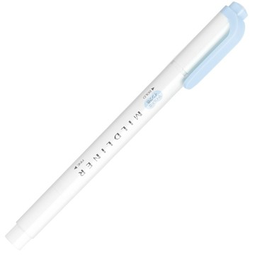 斑馬ZEBRA 雙頭柔性螢光筆WKT7-蘇打藍