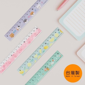 台灣製 珠友 RU-10089 溝引尺/塑膠尺/測量尺/直尺/15cm 好好逛文具小舖