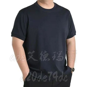夏季速幹圓領透氣純色雙珠地布寬鬆短袖T恤 小個子大碼男裝 大尺碼男裝 胖子男裝 胖子t恤 大尺碼顯瘦上衣男 大尺碼t恤