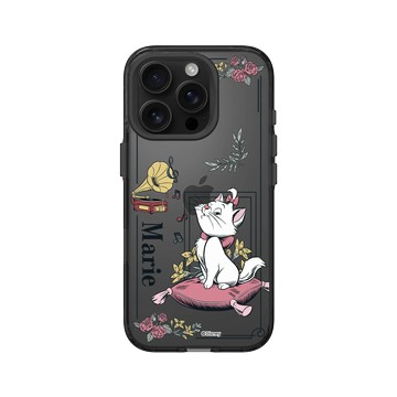 iPhone 16 Pro Clear (相機按鈕) 酷墨灰 - 迪士尼-經典系列 Disney Classics - 貓兒歷險記 - 瑪麗貓與留聲機