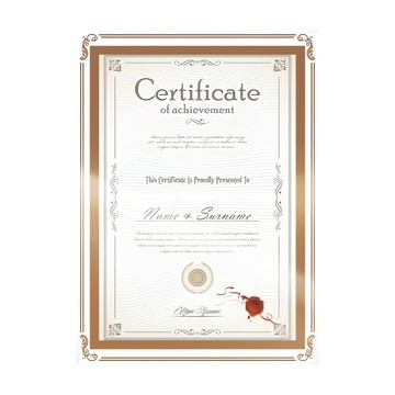 FOSO 玻璃A4獎狀框證書相框-四角花金 精緻典雅 適用辦公室居家  1入