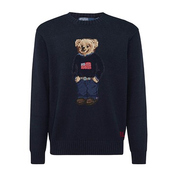 Polo Ralph Lauren - Navy Blue Cotton-linen Blend Jumper