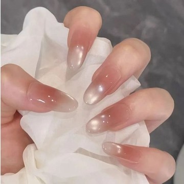 🎀日韓爆款🎀 純手工穿戴甲美甲穿戴甲玻璃珠貓眼氣質高階氛圍感顯白假指甲貼片