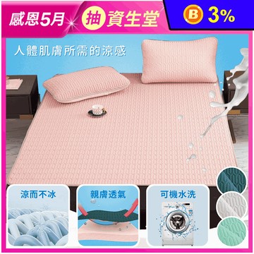 日式簡約乳膠冰絲涼蓆墊 單人／雙人／加大 枕套 枕墊 涼墊 涼感床墊