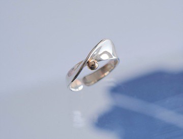 K10YG×silver925 flæði戒指組合彩戒10銀