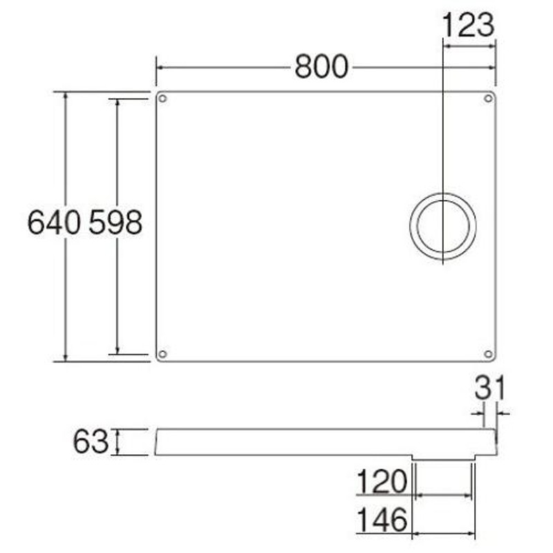 SANEI 洗濯機パン 外寸640mmx800mm H541-800 | LINEショッピング