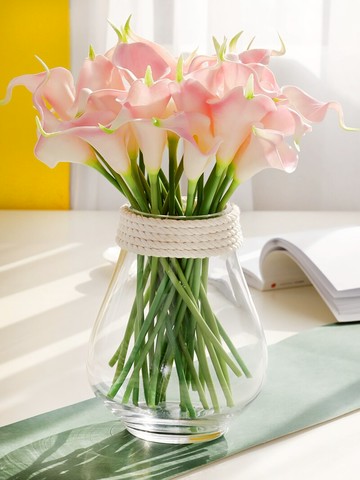 大號馬蹄蓮花束餐桌假花仿真花客廳擺件裝飾干花花瓶插花絹花花藝