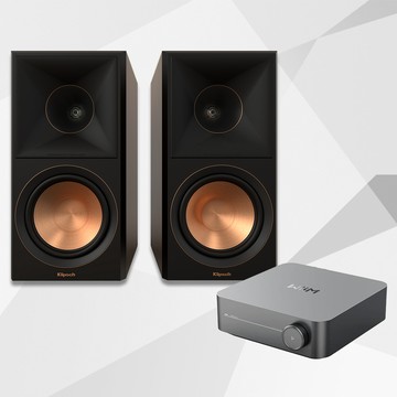 Klipsch RP-600M II書架型喇叭(黑檀)+ WiiM AMP串流擴大機