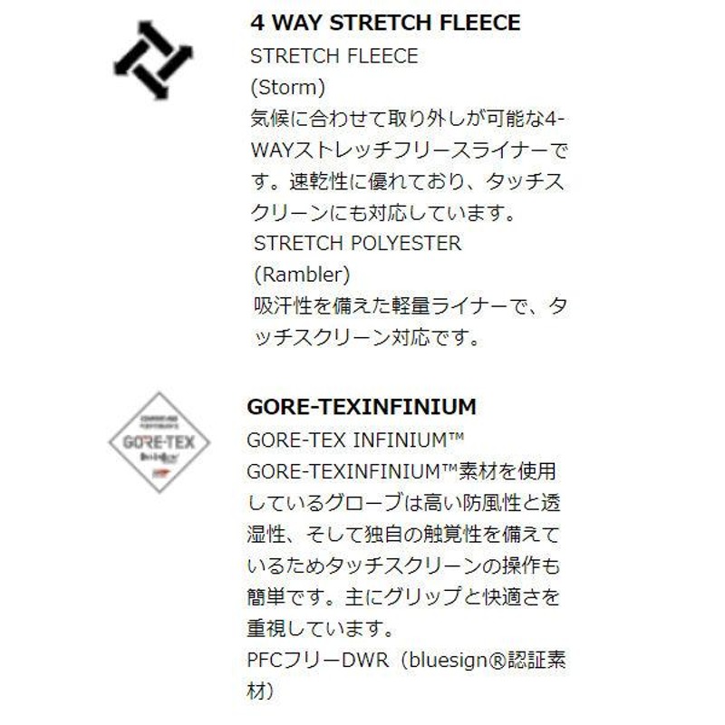 DAKINE ダカイン 22/23 FACTOR INFINIUM GLOVE メンズ グローブ 5本指 パイプグローブ ゴアテックス スキー  スノーボード パーク パウダー 手袋 | LINEショッピング