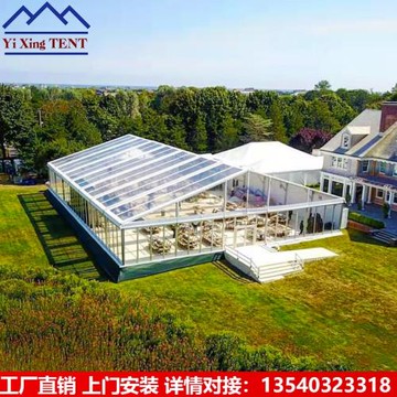 戶外草坪透明婚慶帳篷餐廳派對帳篷裝配式鋁合金篷房框架可裝玻璃